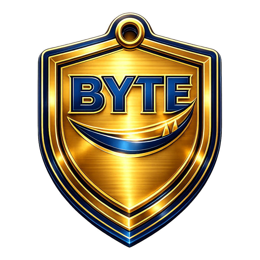 Byte shield badge